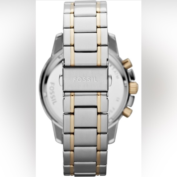 Fossil Men's 45mm Dean Chronograph Two-Tone Stainless Steel Watch - Picture 3 of 4